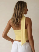 Mia-Asym Halter Top - Vessita