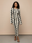 Zara–Wave Knit Dress - Vessita