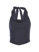 Amira-Striped Halter Top
