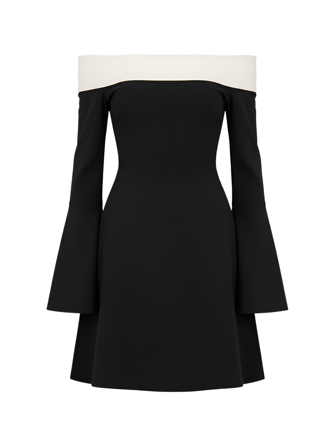 Faye-Off Shoulder Dress - Vessita