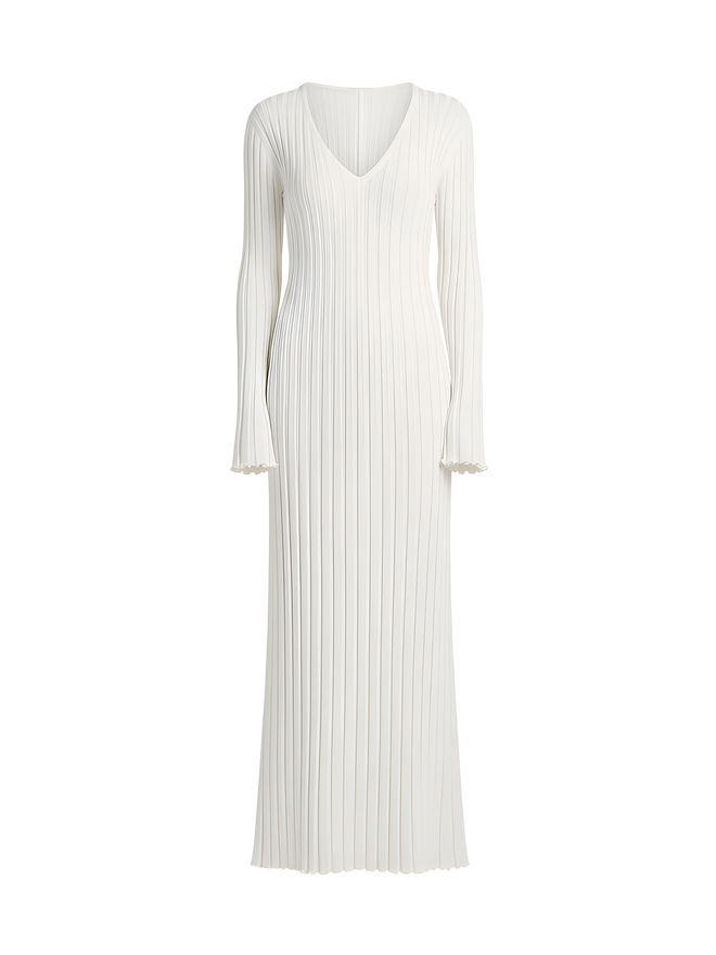Lavi-Textured Long Dress - Vessita
