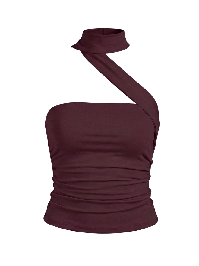 Mia-Asym Halter Top - Vessita