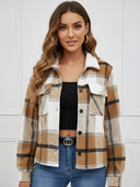 Aria-Plaid Cozy Jacket