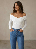 Mirel–Off-Shoulder Bodysuit - Vessita