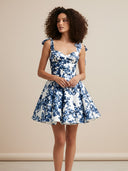 Lilia-Bow Floral Dress