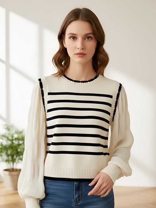 Lila-Stripe Knit