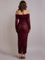 Elora-Mesh Midi Dress - Vessita