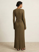 Tia-Ribbed Maxi Dress - Vessita