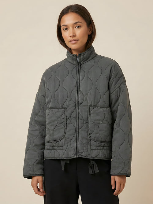 Vina-Quilted Zip Jacket