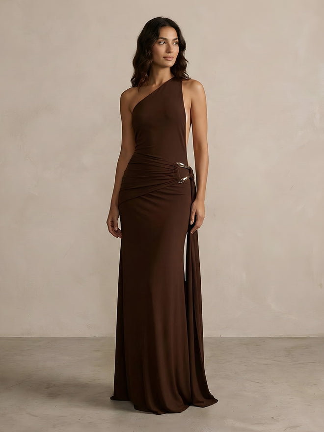 Mira-One Shoulder Gown