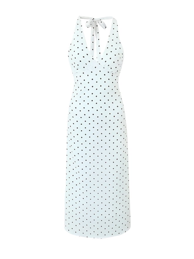 Ella–Vintage Dotted Dress - Vessita