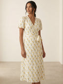 Alia-Wrap Midi Dress