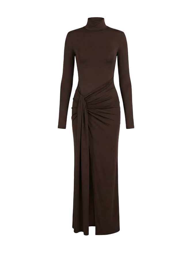 Lira-High Slit Maxi Dress - Vessita