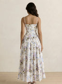 Isolde-Floral Midi Dress - Vessita