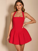 Solei-Halter Mini Dress