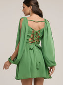 Jolie-Drape Sleeve Dress - Vessita