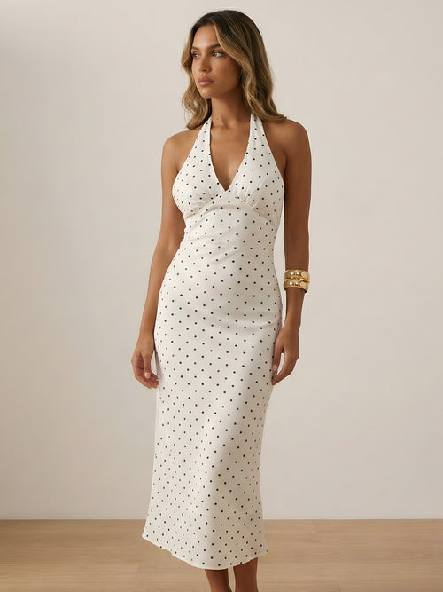 Ella–Vintage Dotted Dress - Vessita