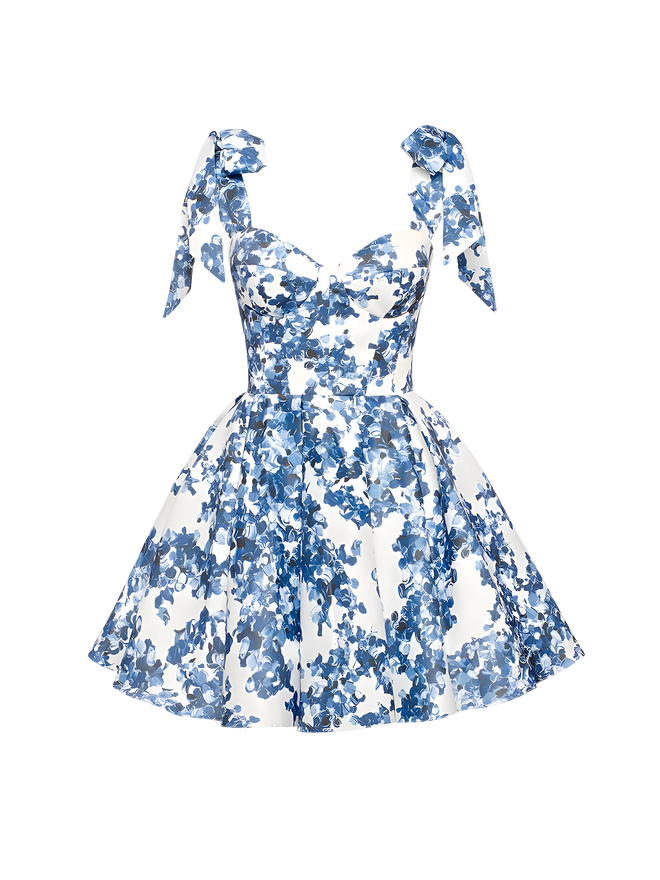 Lilia-Bow Floral Dress