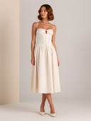 Rina-Romantic Midi Dress - Vessita