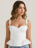 Tina-Ribbon Corset Top