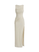 Belle-Draped Maxi Gown