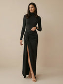 Lira-High Slit Maxi Dress - Vessita