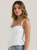 Tina-Ribbon Corset Top
