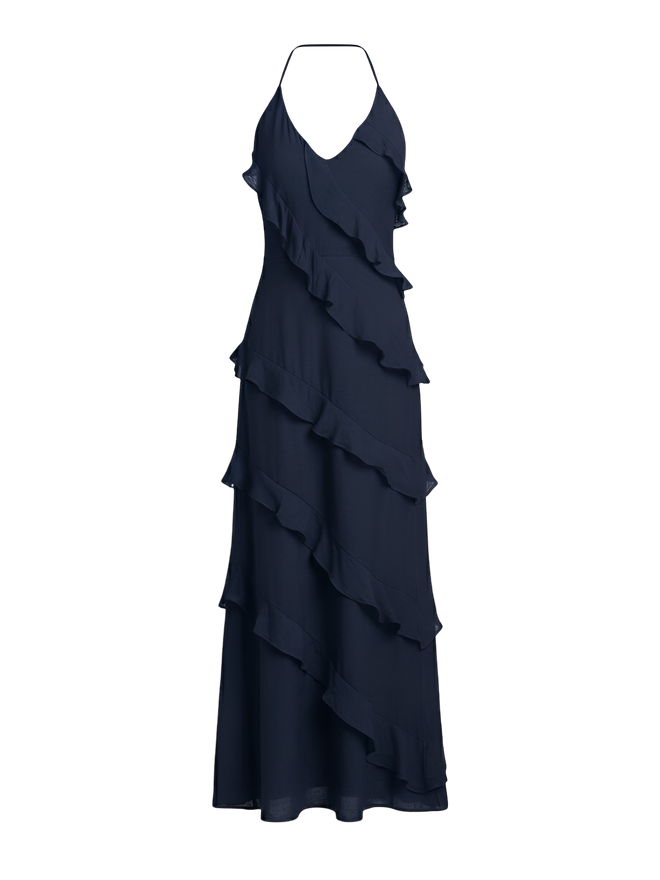 Mara–Flow Ruffle Maxi - Vessita