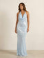 Elure-Drape Shine Dress