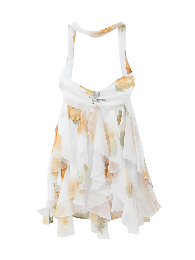 Liora-Floral Chiffon Dress