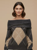 Mila-Argyle Knit