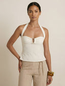 Lila-Pink Halter Top