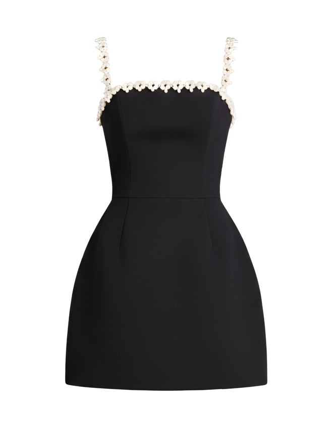 Nora-Pearl Trim Dress