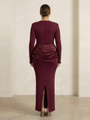 Lina-Drape Maxi Dress