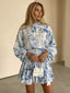 Renée-Vintage Print Dress - Vessita
