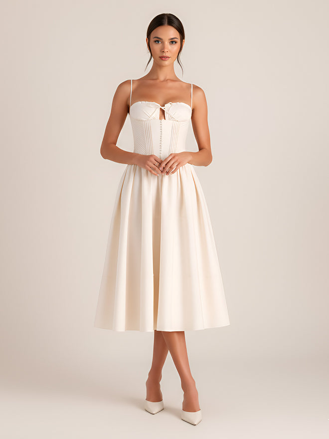 Rina-Romantic Midi Dress - Vessita