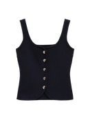 Lina-Button Knit Top