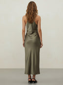 Rhea-Satin Cowl Dress