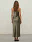 Rhea-Satin Cowl Dress