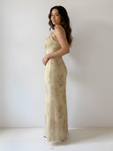 Vela-Floral Mesh Gown