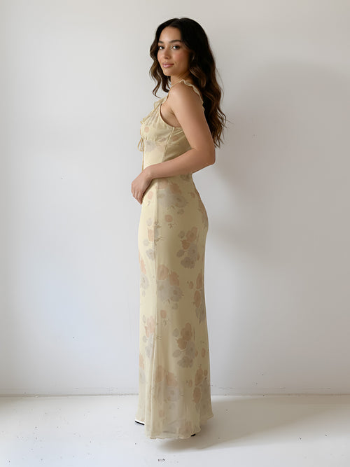 Vela-Floral Mesh Gown
