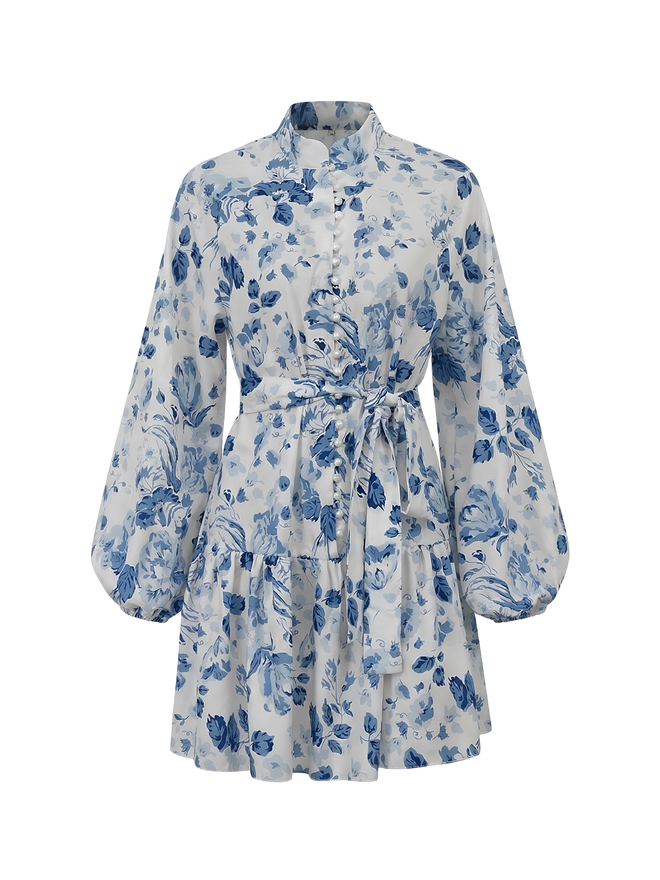 Renée-Vintage Print Dress - Vessita
