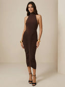 Selene-Halter Midi Dress