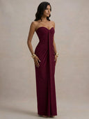 Lina-Ruched Maxi Gown