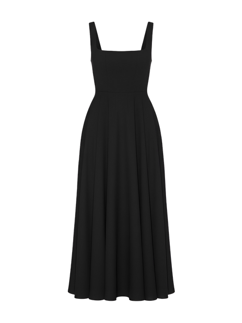 Liza-Square Neck Dress - Vessita