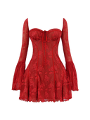 Ines-Flare Sheer Dress