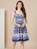 Solea-Vintage Floral Dress - Vessita