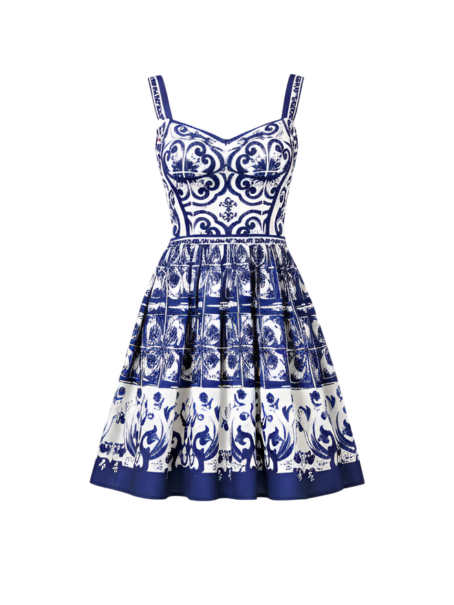 Solea-Vintage Floral Dress - Vessita