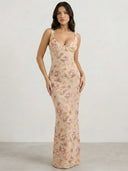 Zara-Ruched Maxi Dress - Vessita