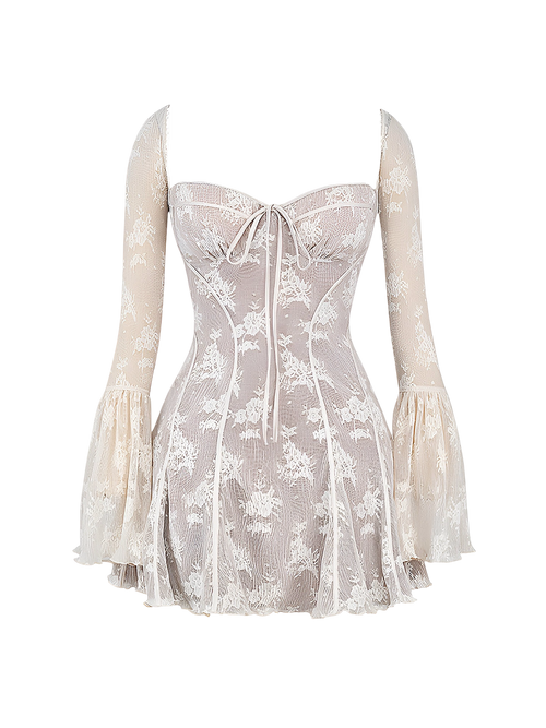 Ines-Flare Sheer Dress